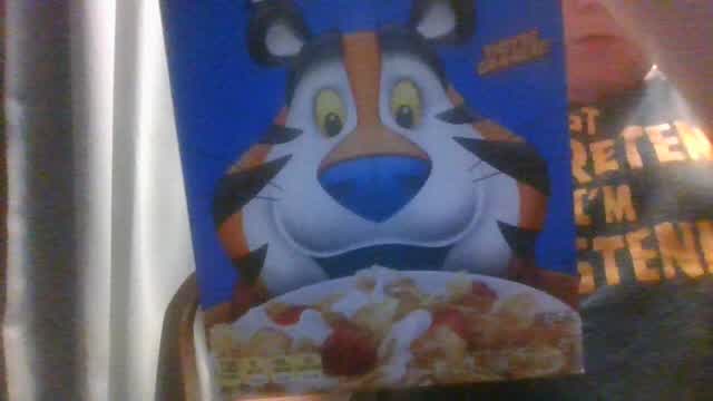 Kevin gets frosted flakes
