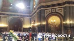 Thousands of people gathered for Easter services at the Cathedral of Christ the Savior in Moscow