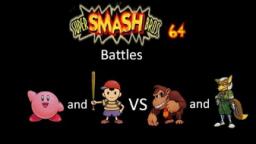 Super Smash Bros 64 Battles #106: Kirby and Ness vs Donkey Kong and Fox