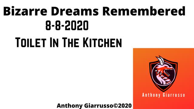 Bizarre Dreams Remembered 8-8-2020 Toilet In The Kitchen
