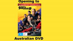 Opening to Fast and Furious 9 Australian DVD