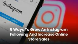 5 Ways To Grow An Instagram Following And Increase Online Store Sales