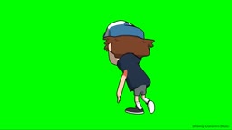 Dipper Crazy Dancer Gravity Falls (HD)  Green Screen