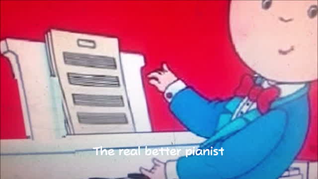 Tsumugi bragging in Caillou's Gargantuan Punishment Day vs The Real Better Pianist