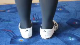 Jana shows her Adidas martial arts white, black