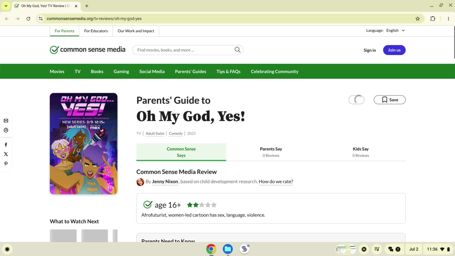 Oh My God, Yes! TV Review Oh My God, Yes! TV Review