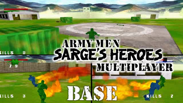 Army Men: Sarge's Heroes - Multiplayer Deathmatch: Base - Sega Dreamcast