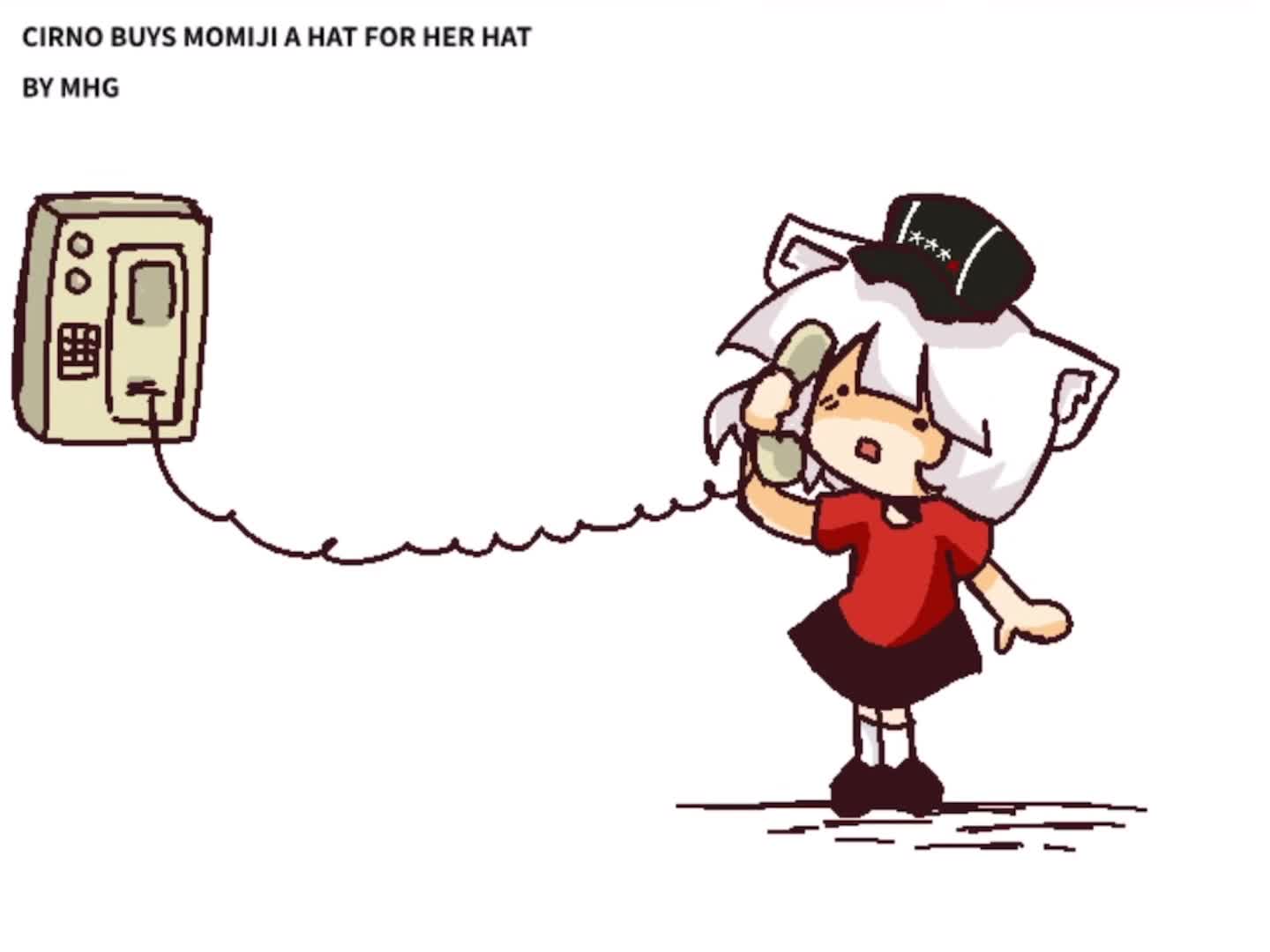 Cirno Buys Momiji A Hat For Her Hat
