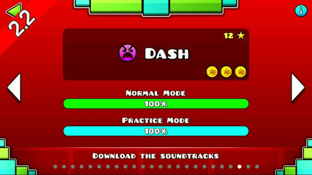 Geometry Dash 2.2 - Dash (3 coins!)