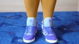 Jana shows her Adidas Top Ten Hi suede lilac grey