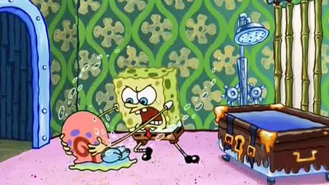 Spongebob - Gary Takes a Bath [Season 2, Episode 33b]