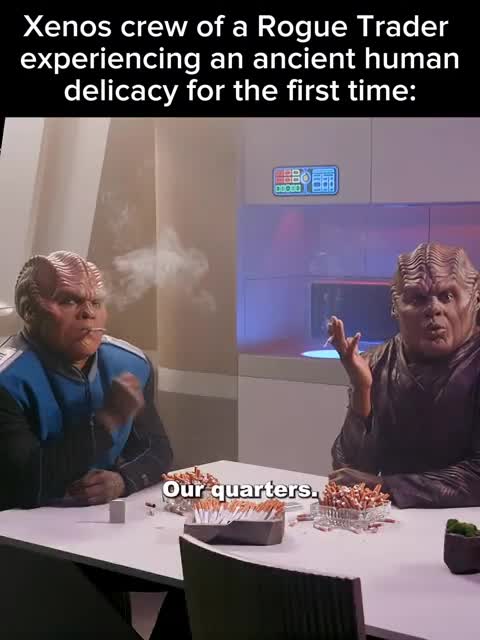 Space aliens trying out tobacco 💀