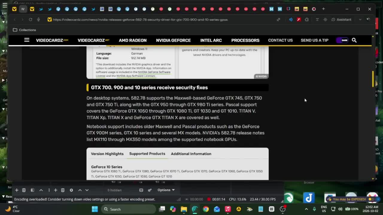 NVIDIA releases GeForce 582.78 security driver