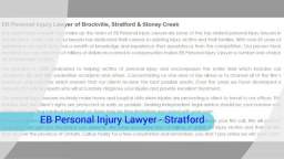 Slip & Fall Lawyer Stratford - EB Personal Injury Lawyer (800) 274-6109