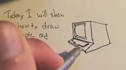 How to draw an old computer