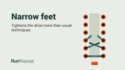 Narrow feet lacing technique by RunRepeat.com