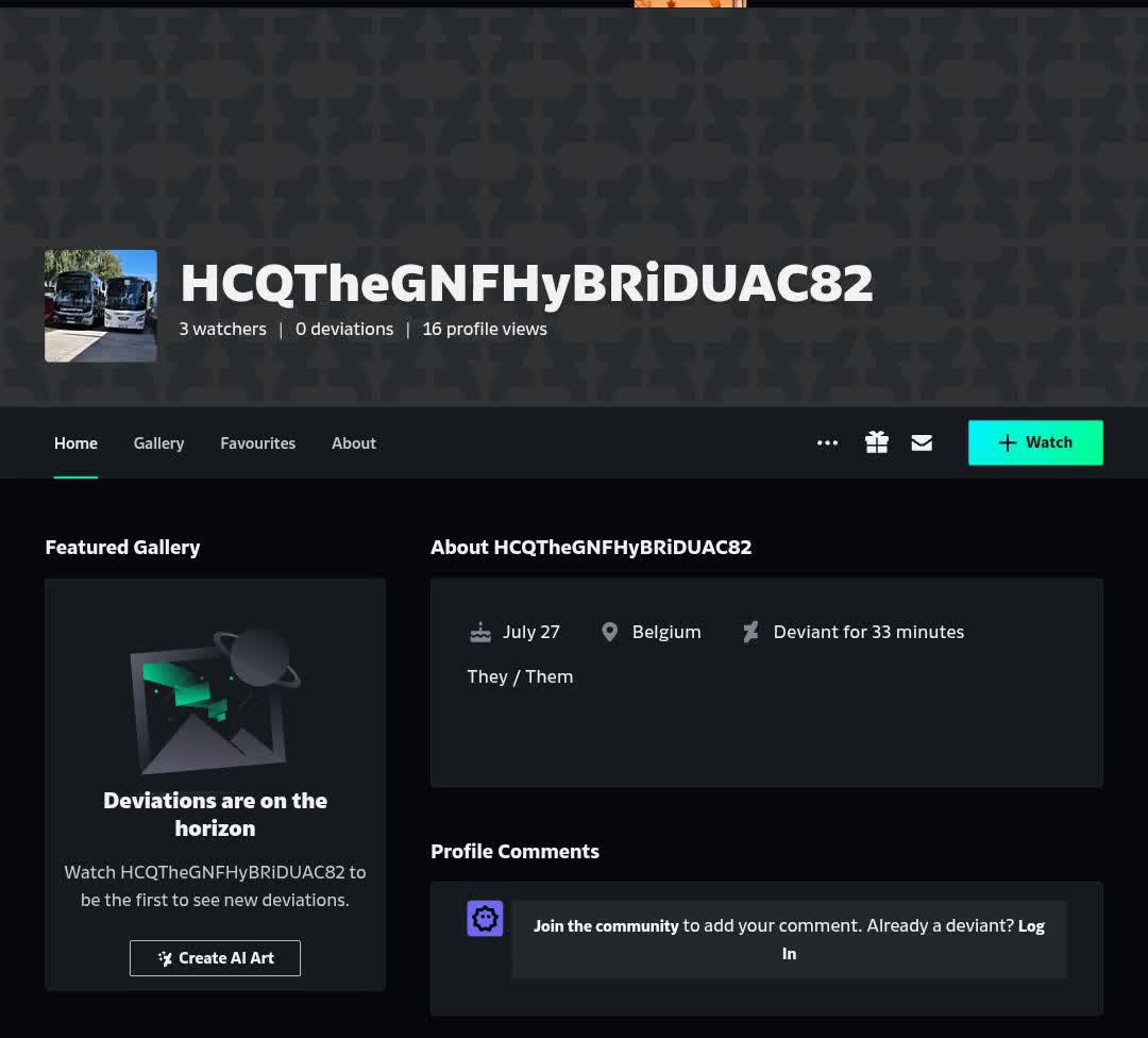 I have a now deviantart account