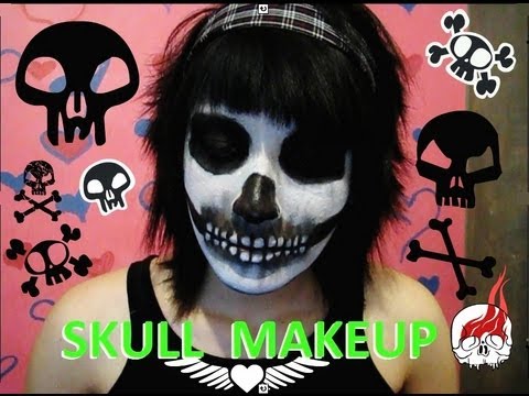 BISTURI OHMAI #4 SKULL HALLOWEEN MAKEUP _ MAQUIAGEM DE CAVEIRA (FÁCIL) HD (1)