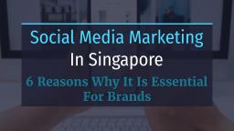 Social Media Marketing In Singapore: 6 Reasons Why It Is Essential For Brands