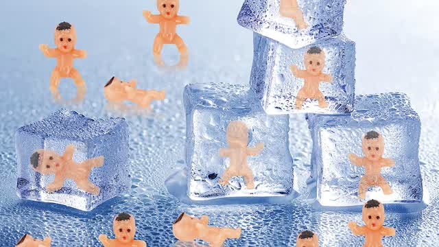 SMALL HUMANOID CREATURES STUCK IN ICE
