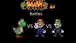 Super Smash Bros 64 Battles #35: Yoshi vs Mario vs Luigi