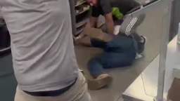 Convenience store workers vs. thief