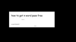 How to get the n-word pass free