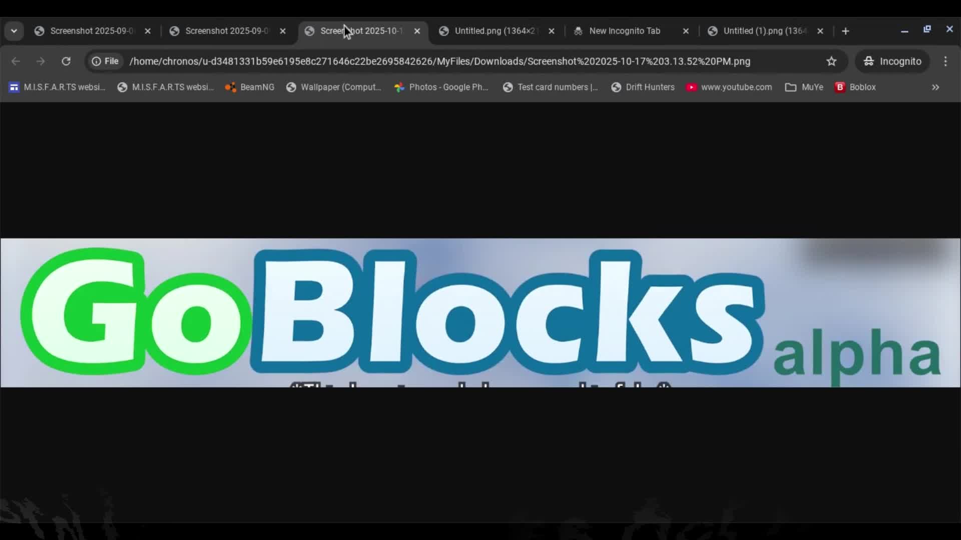 GOBLOCKS logo History 9_4_25 to 11_01_25