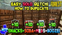 The Forest PS4 EASY SOLO DUPLICATION GLITCH! - INFINITE  Snacks_Soda_Booze_Meds! 2019!