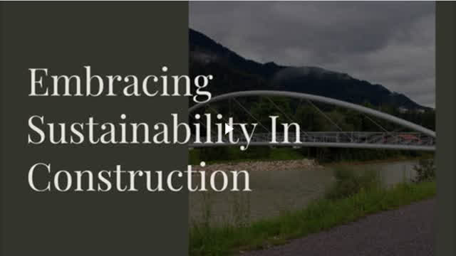Embracing Sustainability In Construction