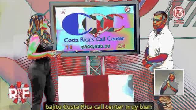 La Rueda de la Fortuna Canal 13. A supervisor at Costa Ricas Call Center wins 3,000,000 colones for