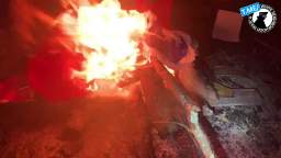 burning the israel and commie flag