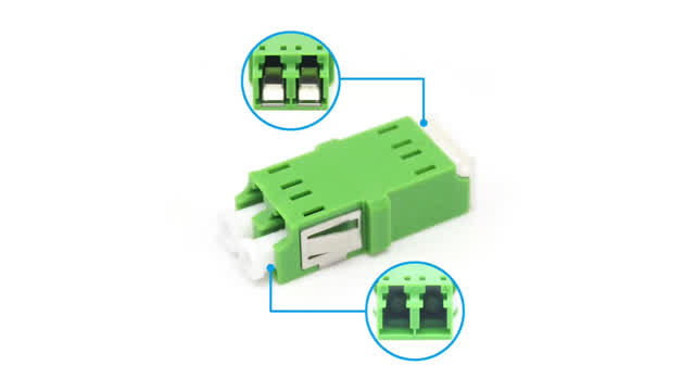 LC Duplex Adapter with Inner Shutter Simplex Connector China Dowell