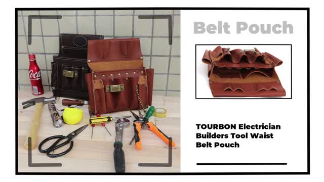 TOURBON Electrician Builders Tool Waist Belt Pouch