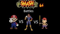 Super Smash Bros 64 Battles #24: Mario vs Captain Falcon vs Ness