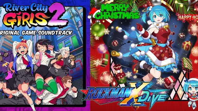 River City Girls 2 + Mega Man X Dive Rico Christmas Custom Wallpapers