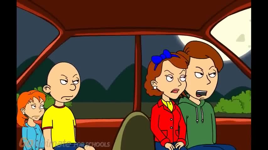 Caillou Misbehaves On A Car Trip Gets Grounded