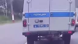 Russian man escapes from police car