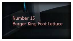 Number 15 - Aperture Science Foot Lettuce