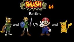 Super Smash Bros 64 Battles #27: Fox and Link vs Mario and Pikachu