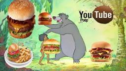 Youtube Poop Baloo Teaching Mowgli to how to Growl like a Hamburger