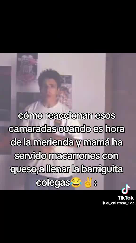 Como reaccionan esos camaradas cuando es hora de la merienda y mamá ha servido macarrones con queso