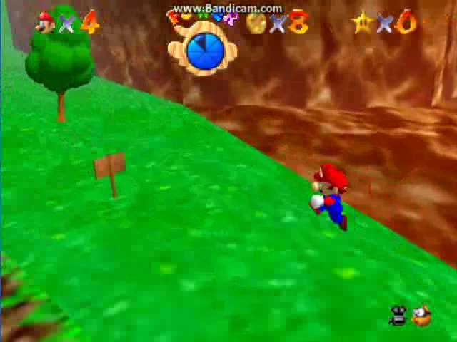 playing super mario 64