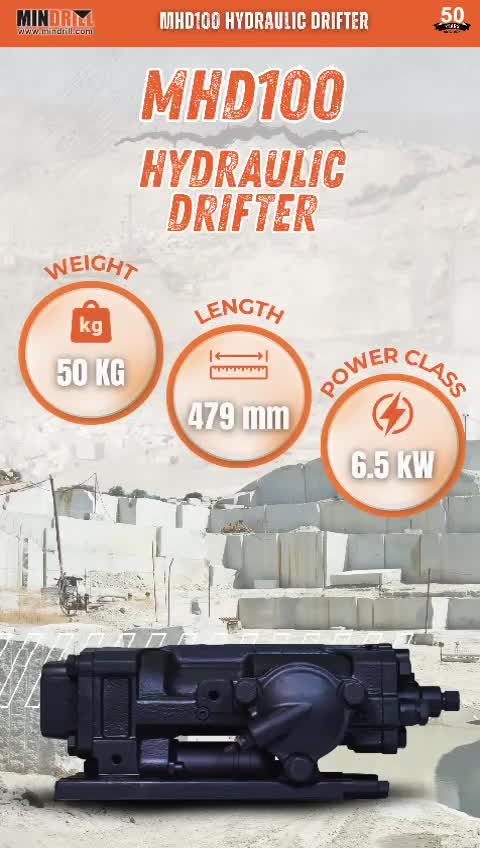 MHD100 Hydraulic Drifter(Equivalent to Sandvik HEX1 ) Mindrill drifter MHD100 Hydraulic Drifter(Equivalent to Sandvik HEX1 ) Mindrill drifter