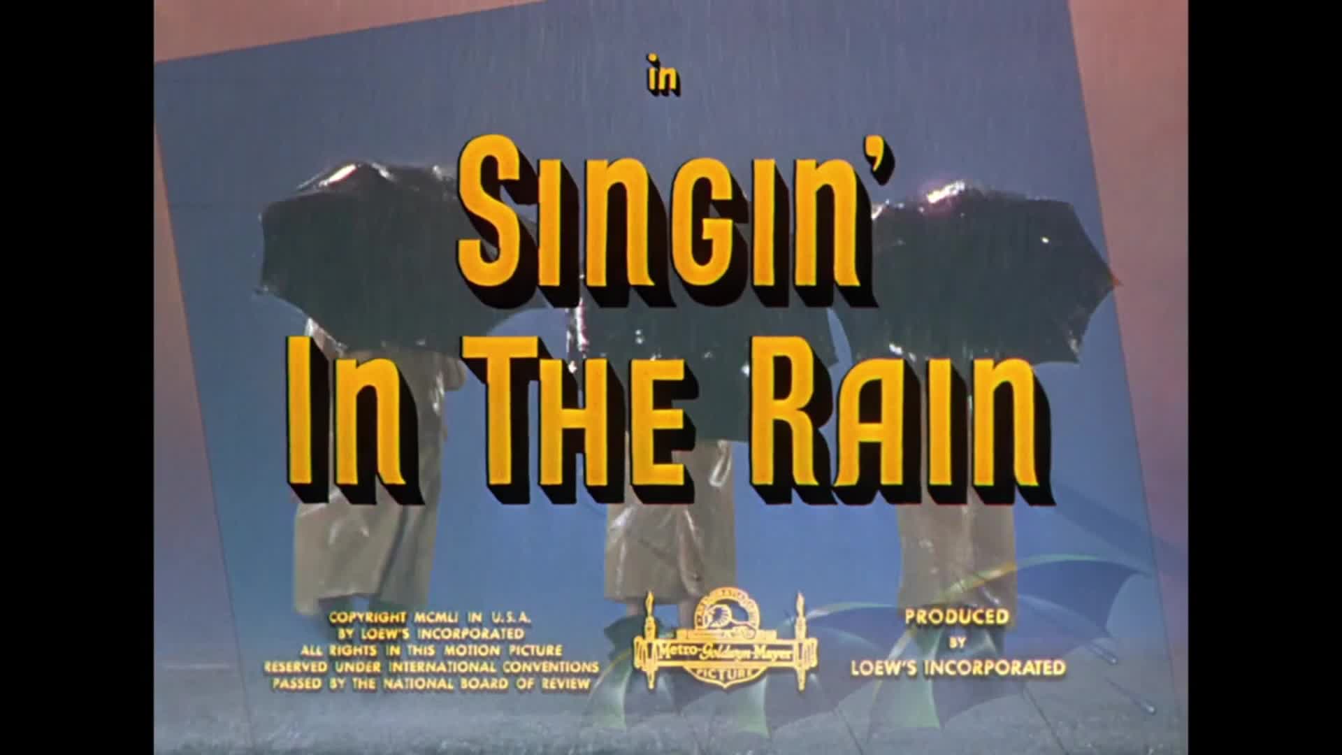 singing in the rain (1952) opening sequence + title card
