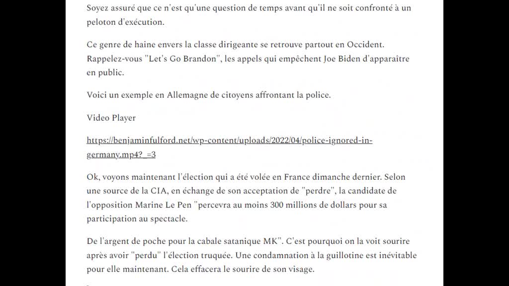 Marine Le Pen a touché 300 millions d'euros pour perdre face à Macron !