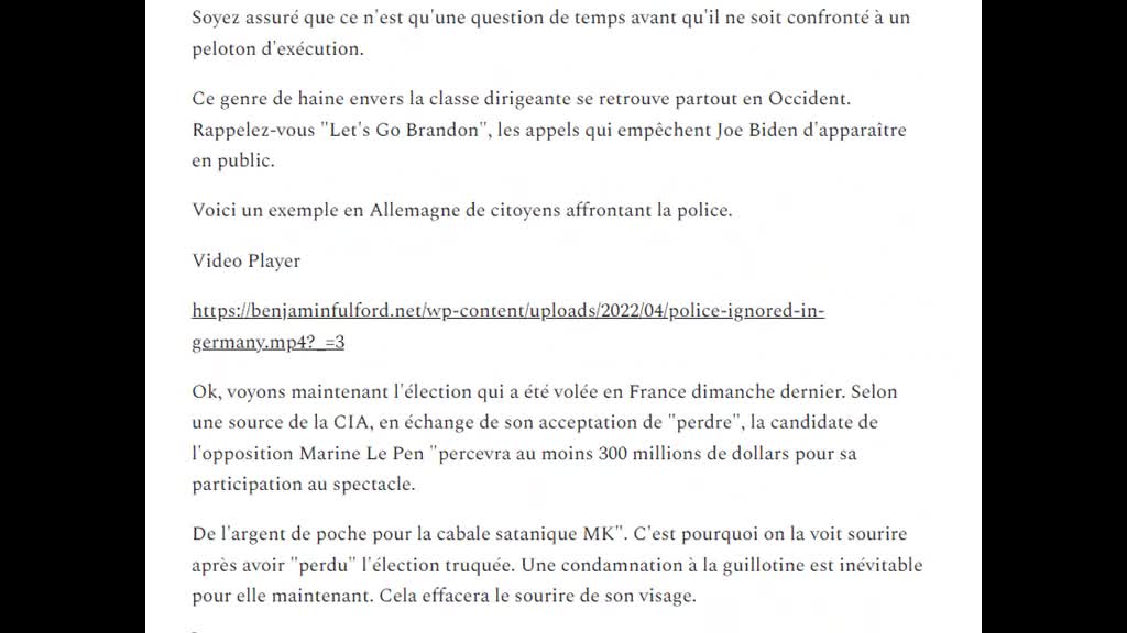 Marine Le Pen a touché 300 millions deuros pour perdre face à Macron !