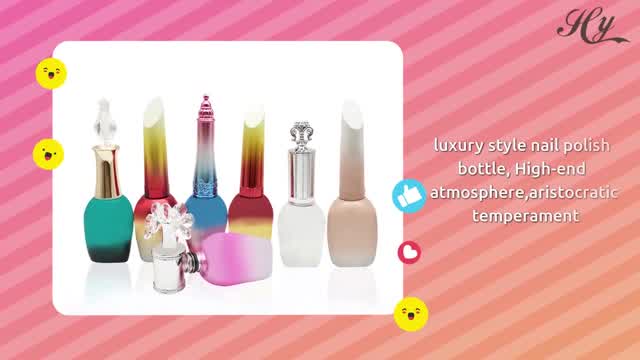 Crown Top Lid Nail Polish Glass Bottle