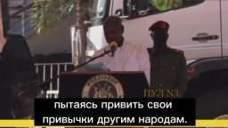 Ugandas President Yoweri Musevini, in an address to the nation on a bill that would see anyone invo
