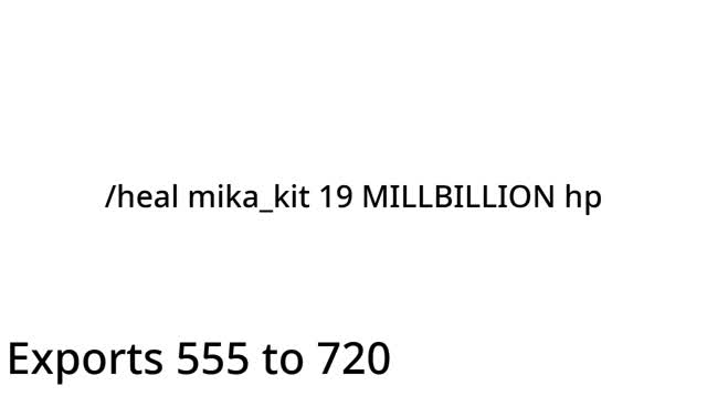 healing mika_kit goes to 720 exports